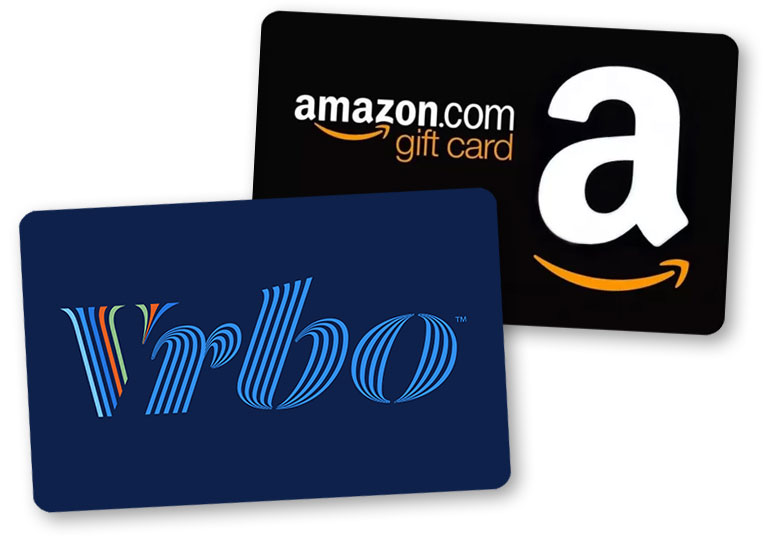 Amazon & Vrbo gift cards
